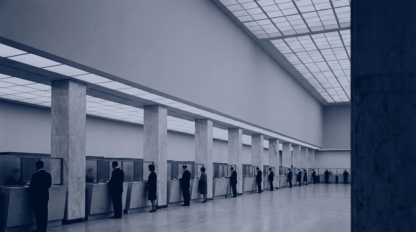 Mid-century bank hall