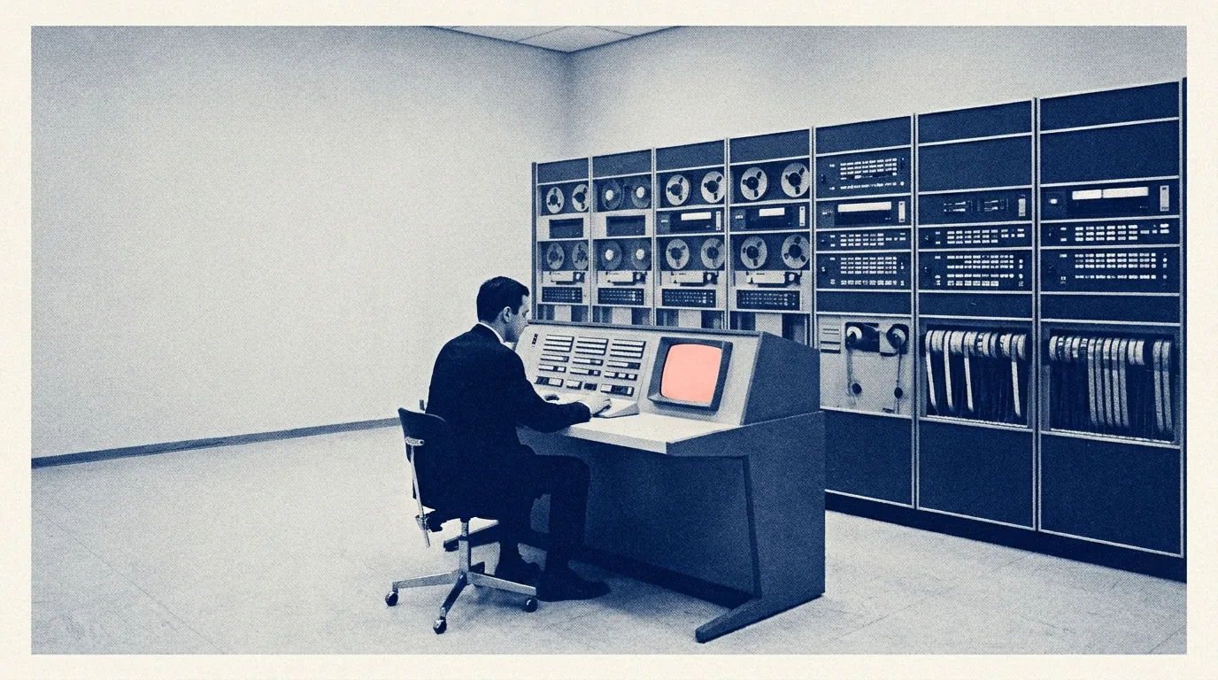 Mid-century computer operations room